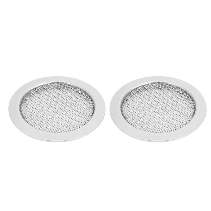 VGEBY 2 PCS Resonator Guitar Screen, Dobro Guitar Resonator Screen Speaker Grille Sound Hole Cover(Silver) Guitar Screened Soundhole Insert Cigar Box Guitar Parts Cigar Box Guitar Parts - Image 2